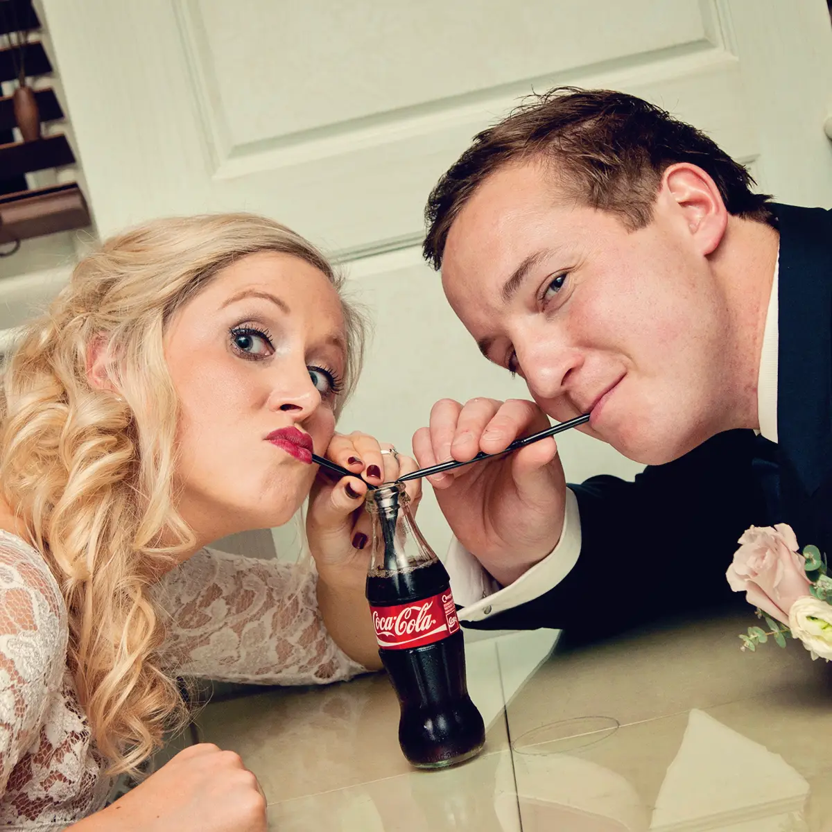 Bride and groom drinking game