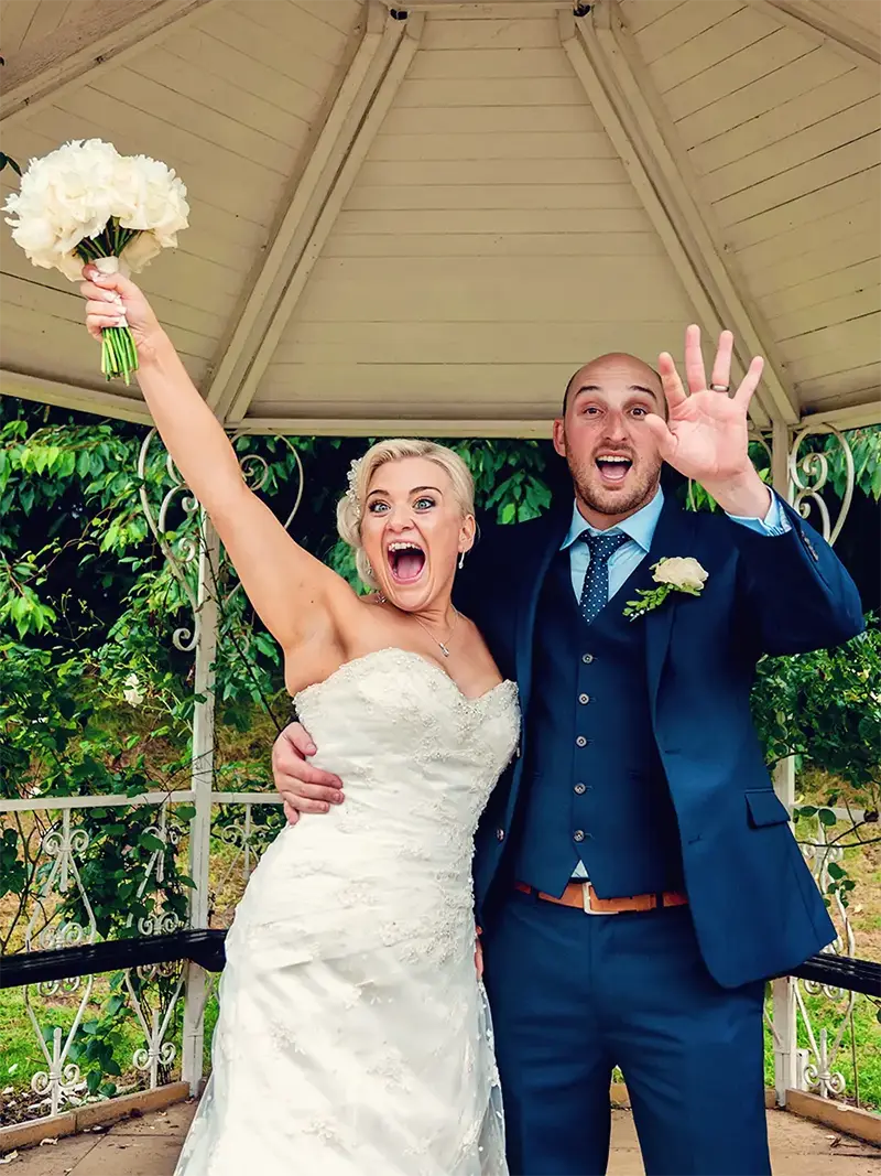 Bride having fun at a wedding in the Bromyard hills Bride having fun at a wedding in the Bromyard hills