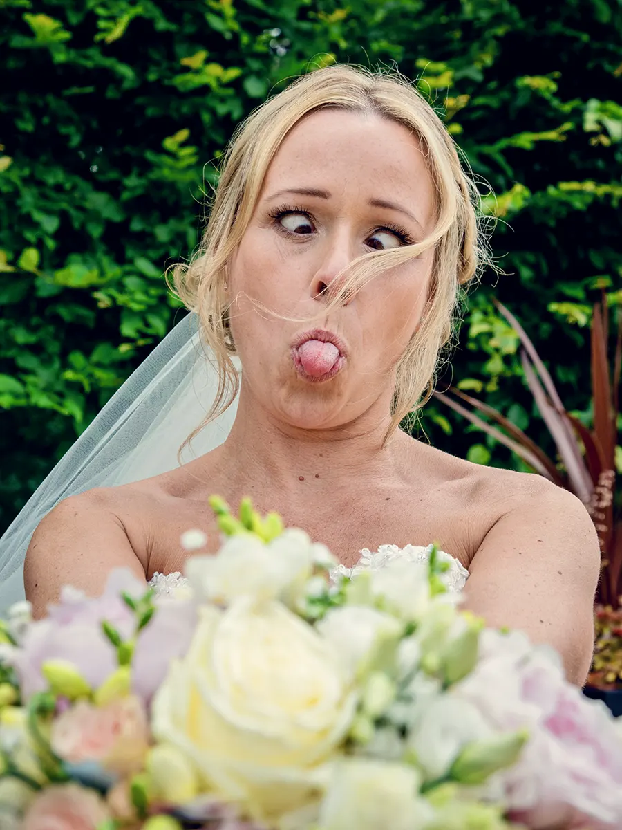 The moment a bride arrives for her Leamington Spa ceremony